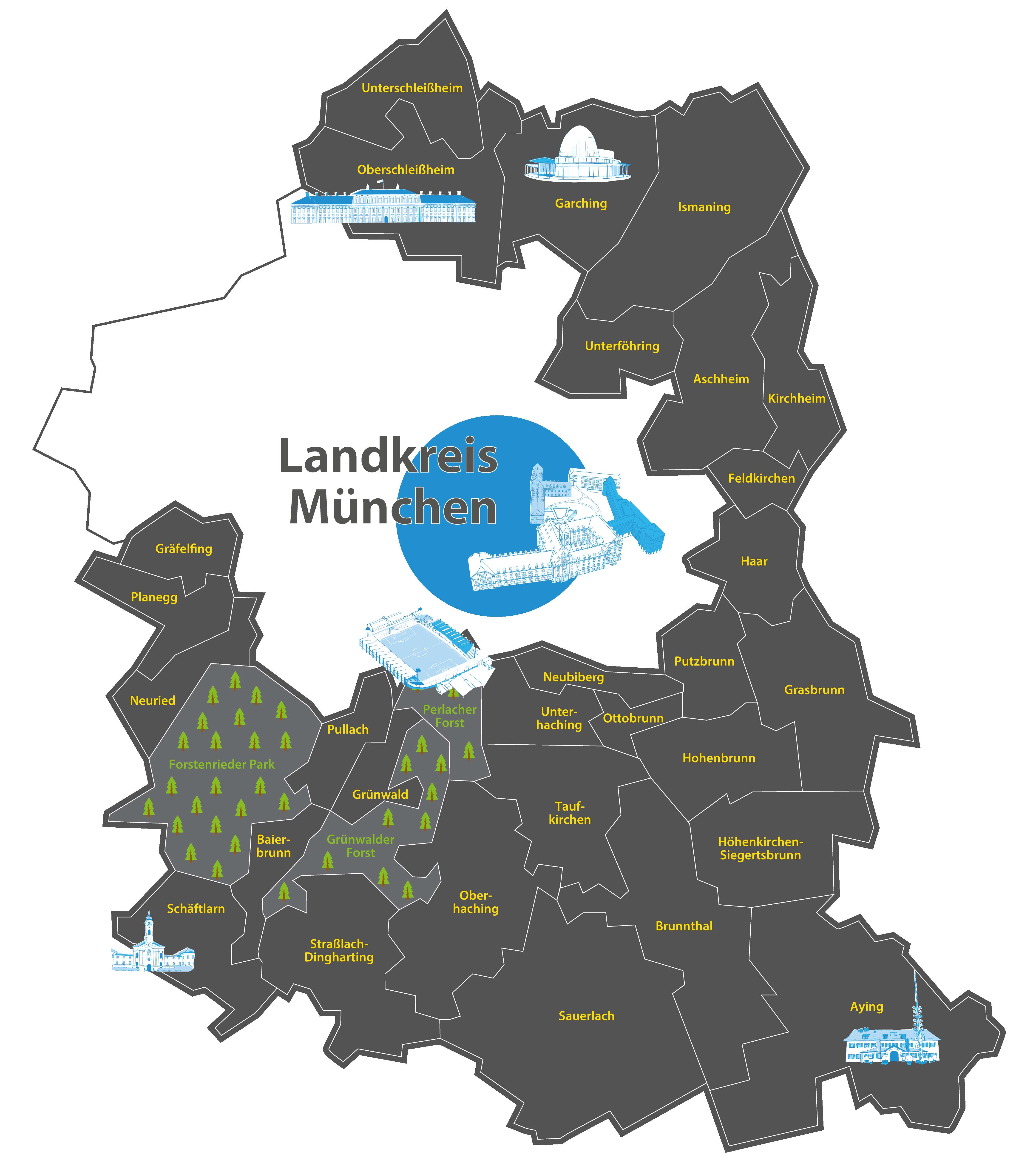 Karte vom Landkreis